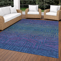 Machine Washable Indoor Outdoor Modern Ulm Chantille Rug
