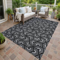 Machine Washable Indoor Outdoor Modern Zoa Chantille Rug