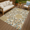 Machine Washable Indoor Outdoor Mosaic Cluster Chantille Rug