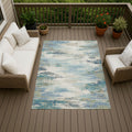 Machine Washable Indoor Outdoor Ombre Modern Rincon Chantille Rug