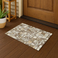 Machine Washable Indoor Outdoor Patchwork Chantille Rug