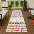 Machine Washable Indoor Outdoor Peace Love Chantille Rug
