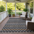 Machine Washable Indoor Outdoor Stripe Bramlage Chantille Rug