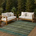 Machine Washable Indoor Outdoor Stripe Cordele Chantille Rug