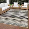 Machine Washable Indoor Outdoor Stripe Lea Chantille Rug