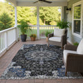 Machine Washable Indoor Outdoor Traditional Awaka Chantille Rug