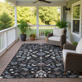 Machine Washable Indoor Outdoor Traditional Lanelle Chantille Rug