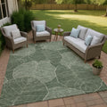 Machine Washable Indoor Outdoor Tropical Floral Chantille Rug
