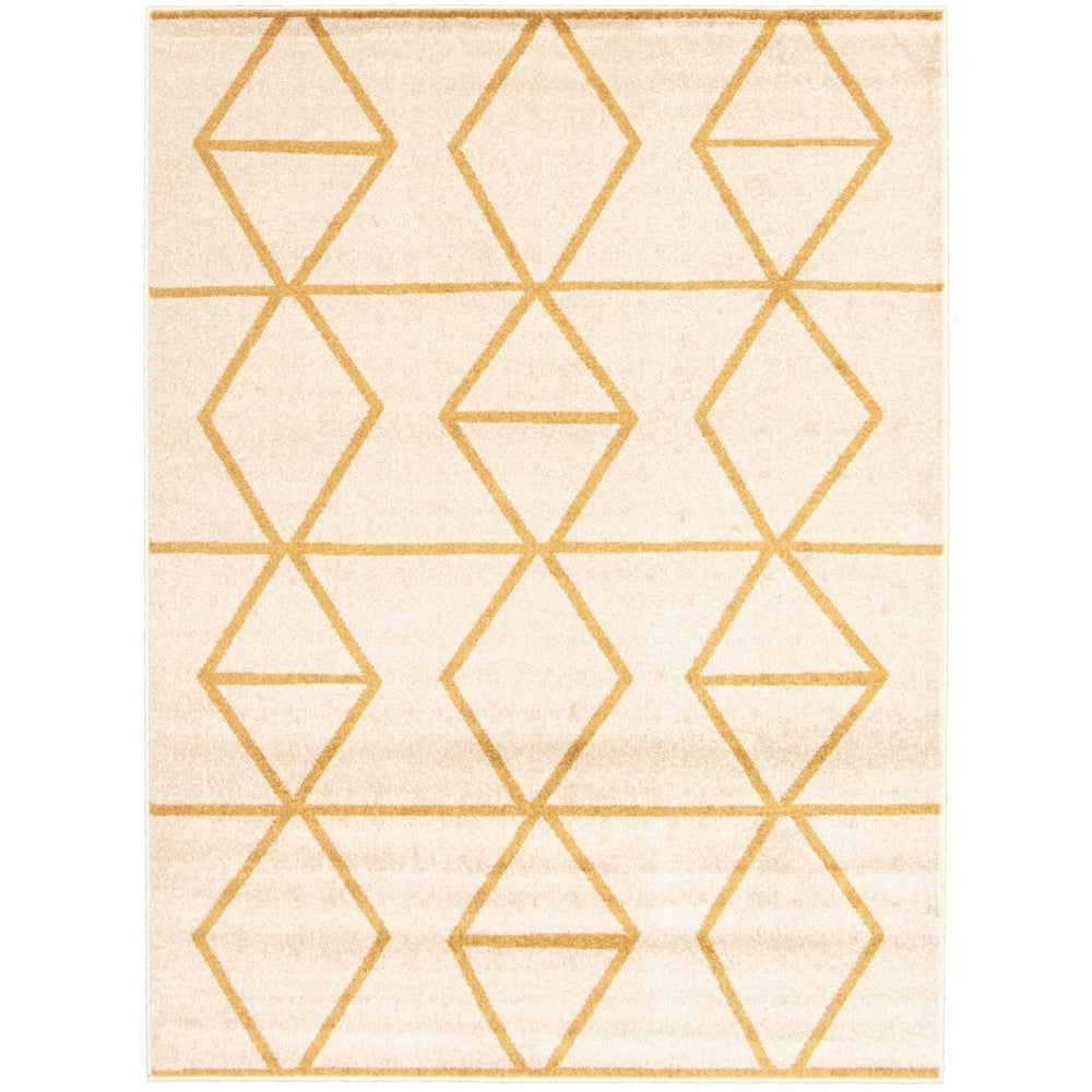 Machine Woven Ana Ivory Gold Rug 53 X 73