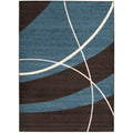Machine Woven Cosi Brown Blue Rug 710 X 102