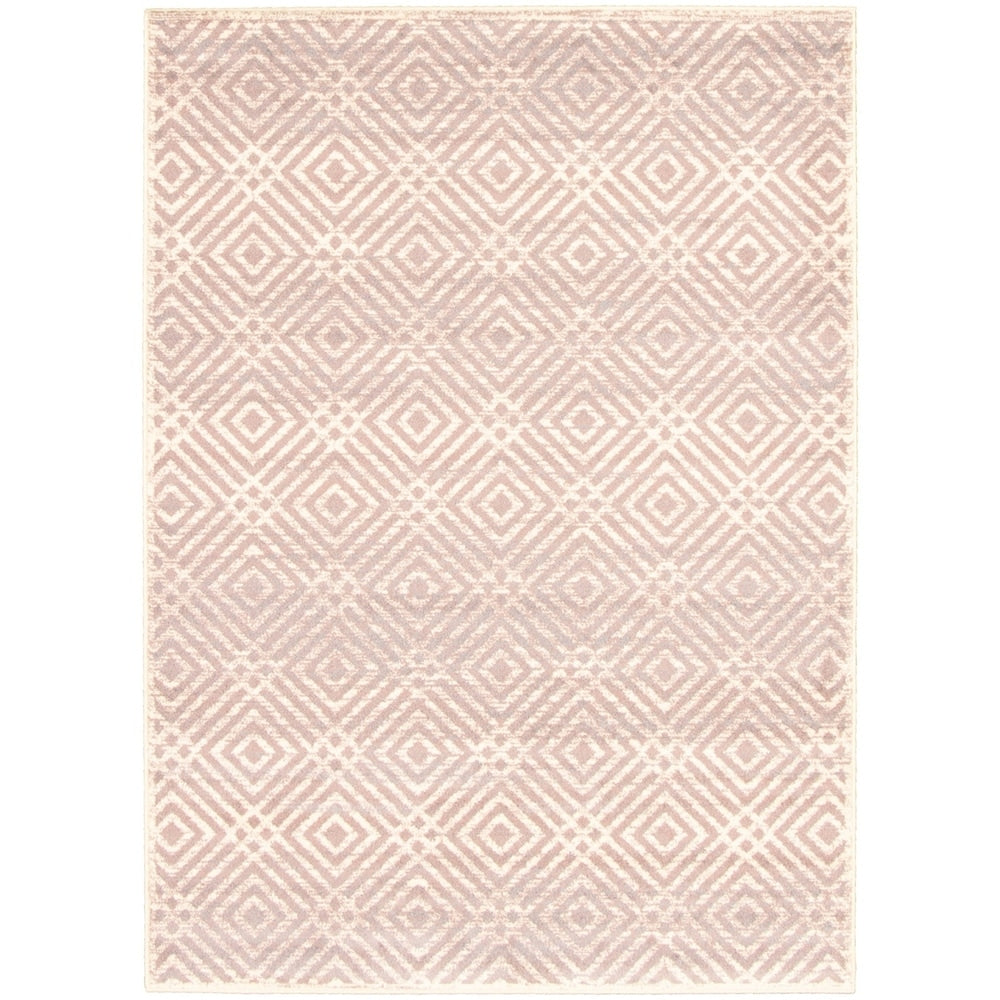 Machine Woven Ember Silver Pink Rug 311 X 57