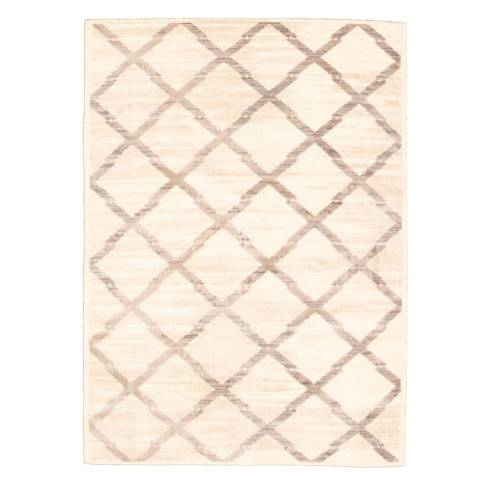 Machine Woven Kasbah Ivory Viscose Rug 63 X 96