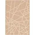 Machine Woven Sisal Abstract Taupe Champagne Rug 710 X 102