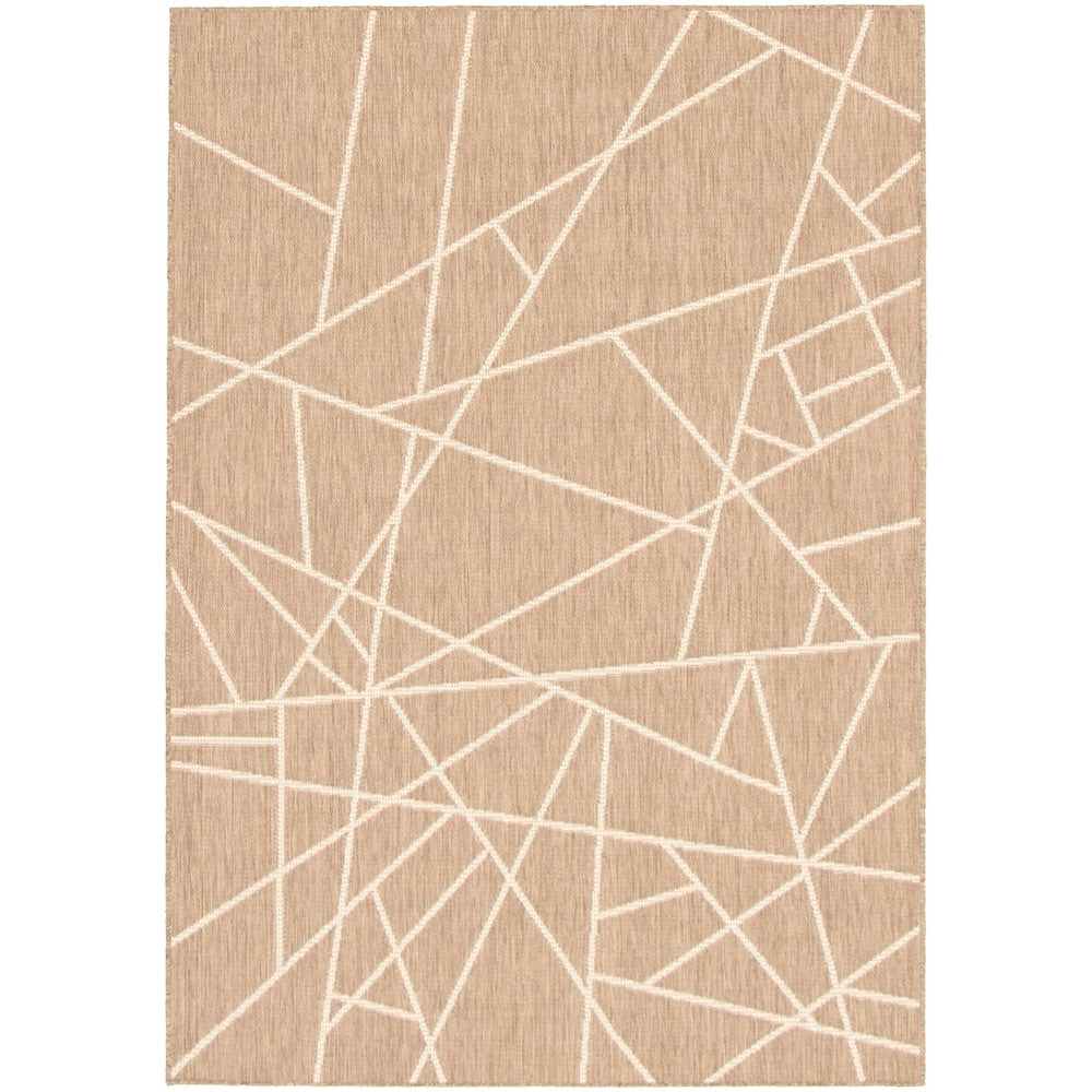 Machine Woven Sisal Abstract Taupe Champagne Rug 710 X 102