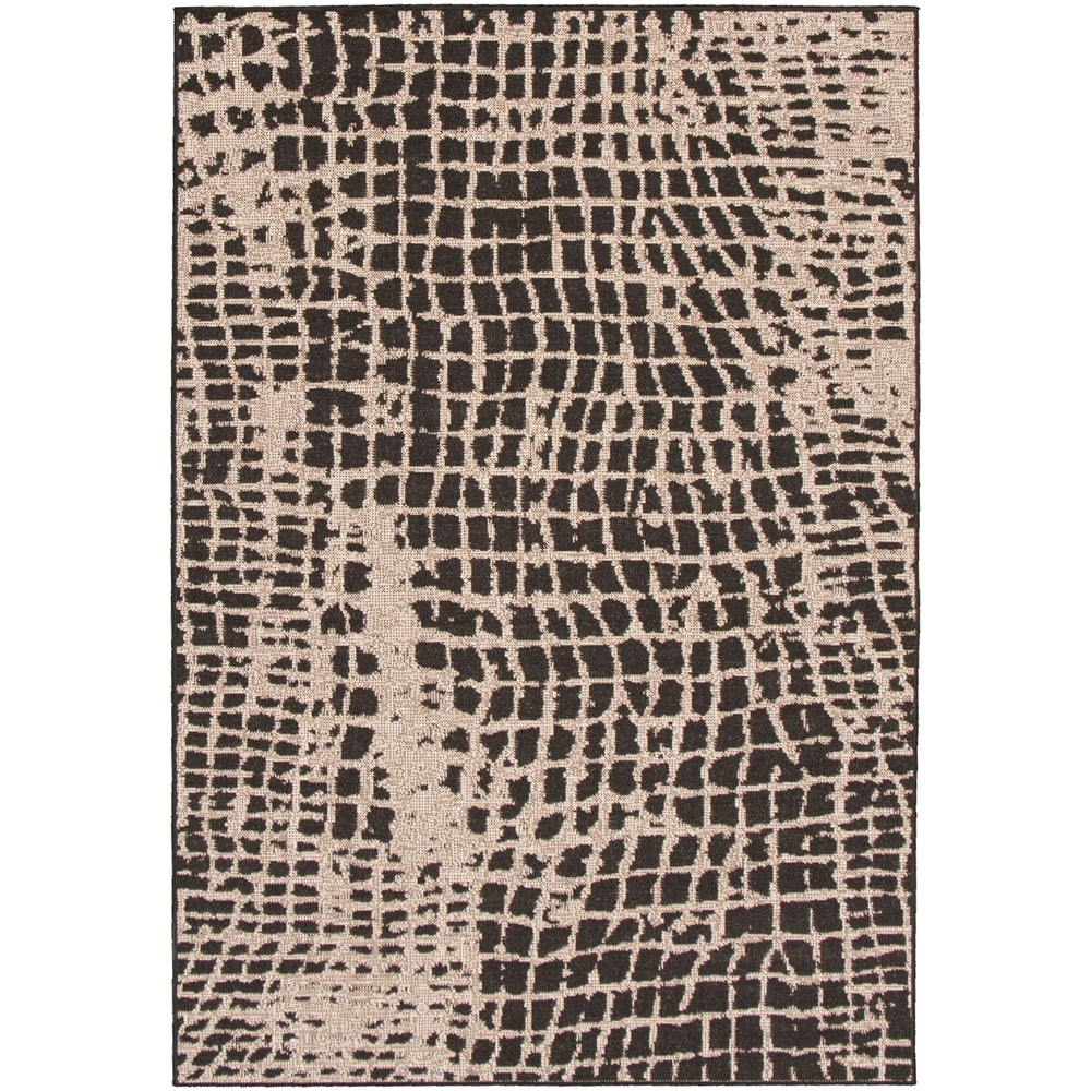Machine Woven Sisal Safari Black Silver Rug 311 X 57