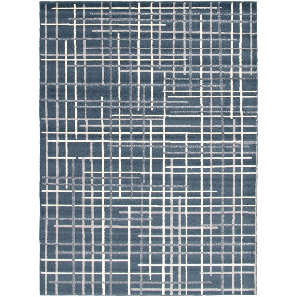Machine Woven Tessa Petrol Rug 53 X 73