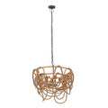 Macon 26 Inch Wide 4 Light Chandelier In Natural 26In W X 26In D X 21In H