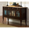 Madaleine Cherry Finish Marble Veneer Top Sideboard By Greyson Living