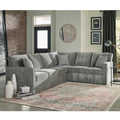 Maddox Grey Sectional Sofa Bed With Queen Gel Memory Foam Mattress