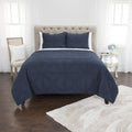 Maddux Place Simpson Indigo Hand Quilted Cotton 3 Piece Quilt Set King Size