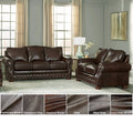 Made In Usa Porto Top Grain Leather Sofa And Loveseat