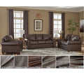 Made In Usa Raval Top Grain Leather Sofa Bed Loveseat And Chair