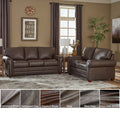 Made In Usa Raval Top Grain Leather Sofa And Loveseat