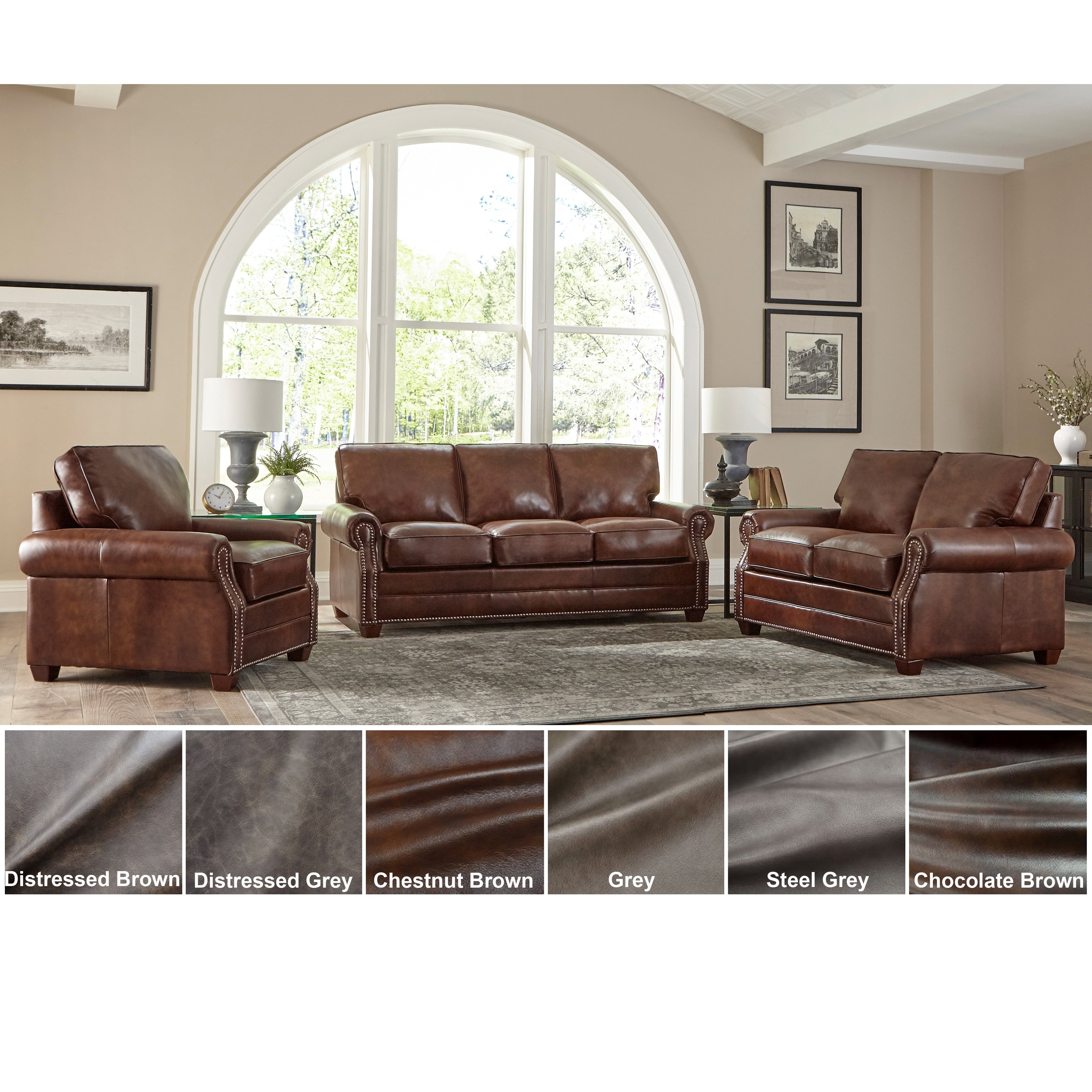 Made In Usa Revo Top Grain Leather Sofa Loveseat And Chair