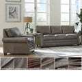 Made In Usa Vernon Top Grain Leather Sofa And Chair