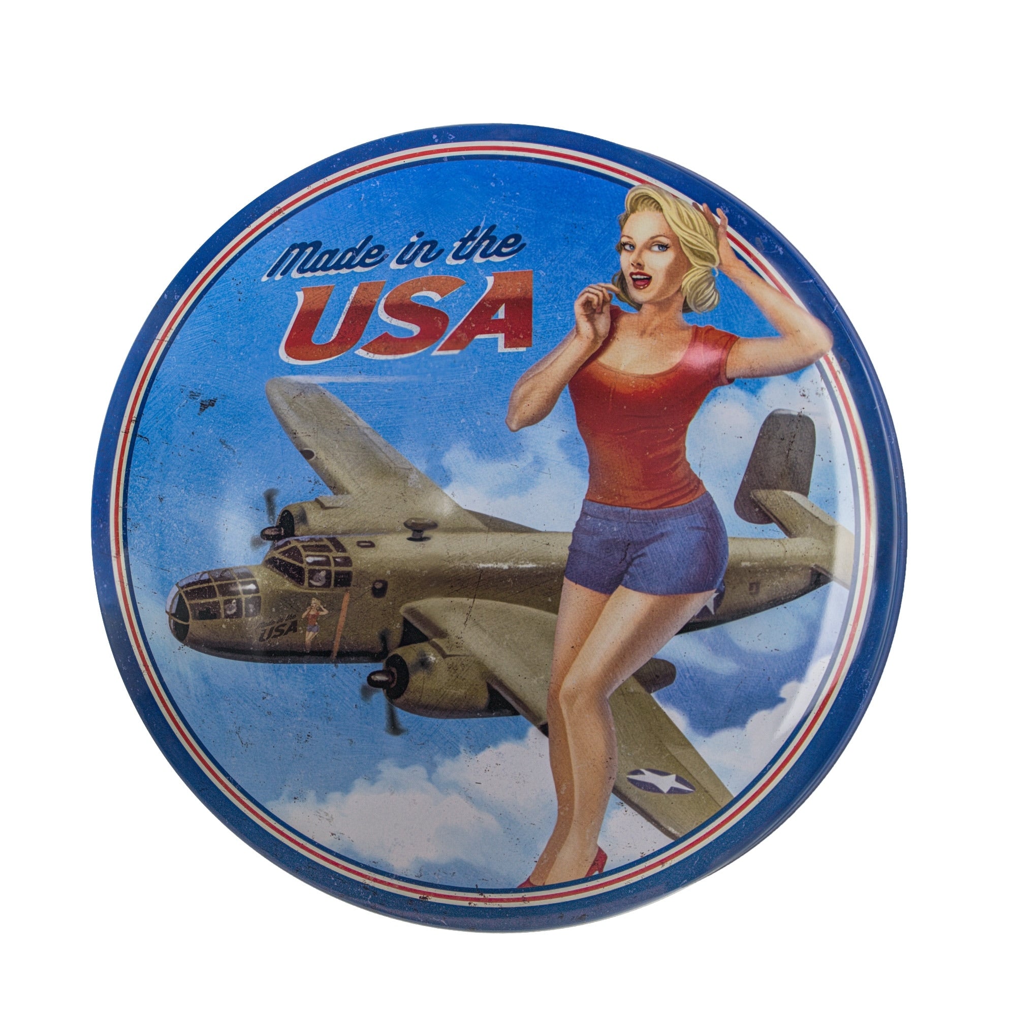 Made In The Usa Dome Shaped Metal Sign Wall Decor For Bar Garage Or Man Cave 15 N A