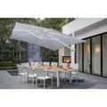 Madeira White 9 Piece Aluminum Outdoor Dining Set With Sling Set In White N A