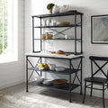 Carbon Loft Davidson 2 Piece Kitchen Island And Hutch Set