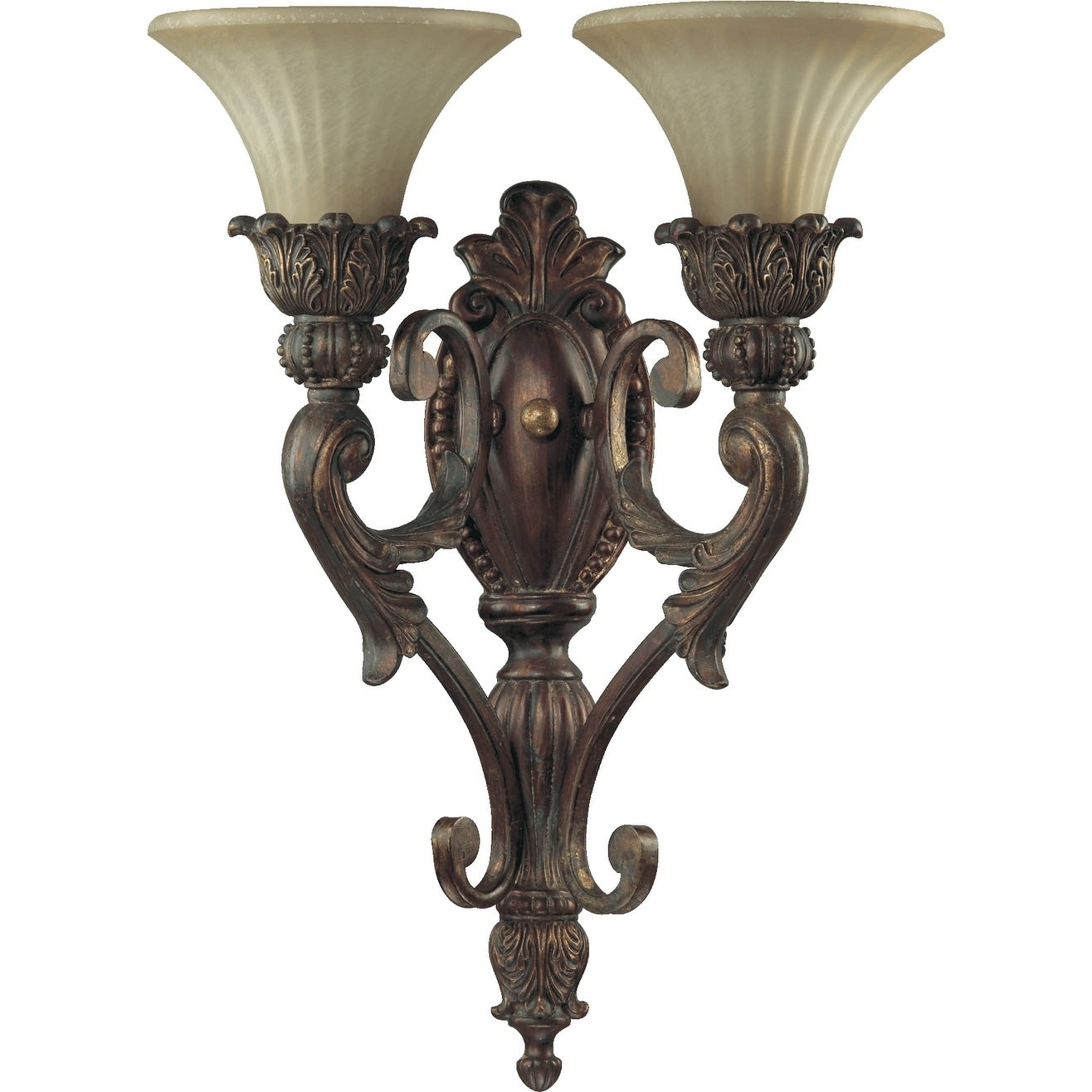 Madeleine Corsican Gold And Antique Amber 2 Light Wall Light
