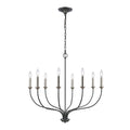 Madeline 32.5 Inch Wide 8 Light Chandelier In Dark Gray