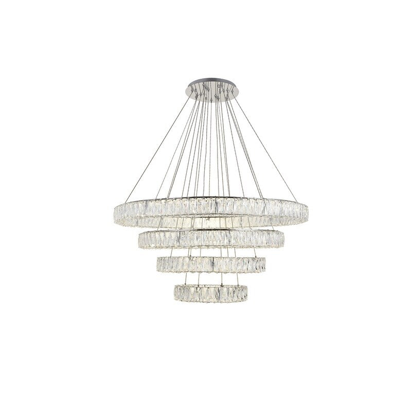 Madelyn Integrated Led Chip Light Chrome Chandelier Clear Royal Cut Crystal 42 W X 24.4 H