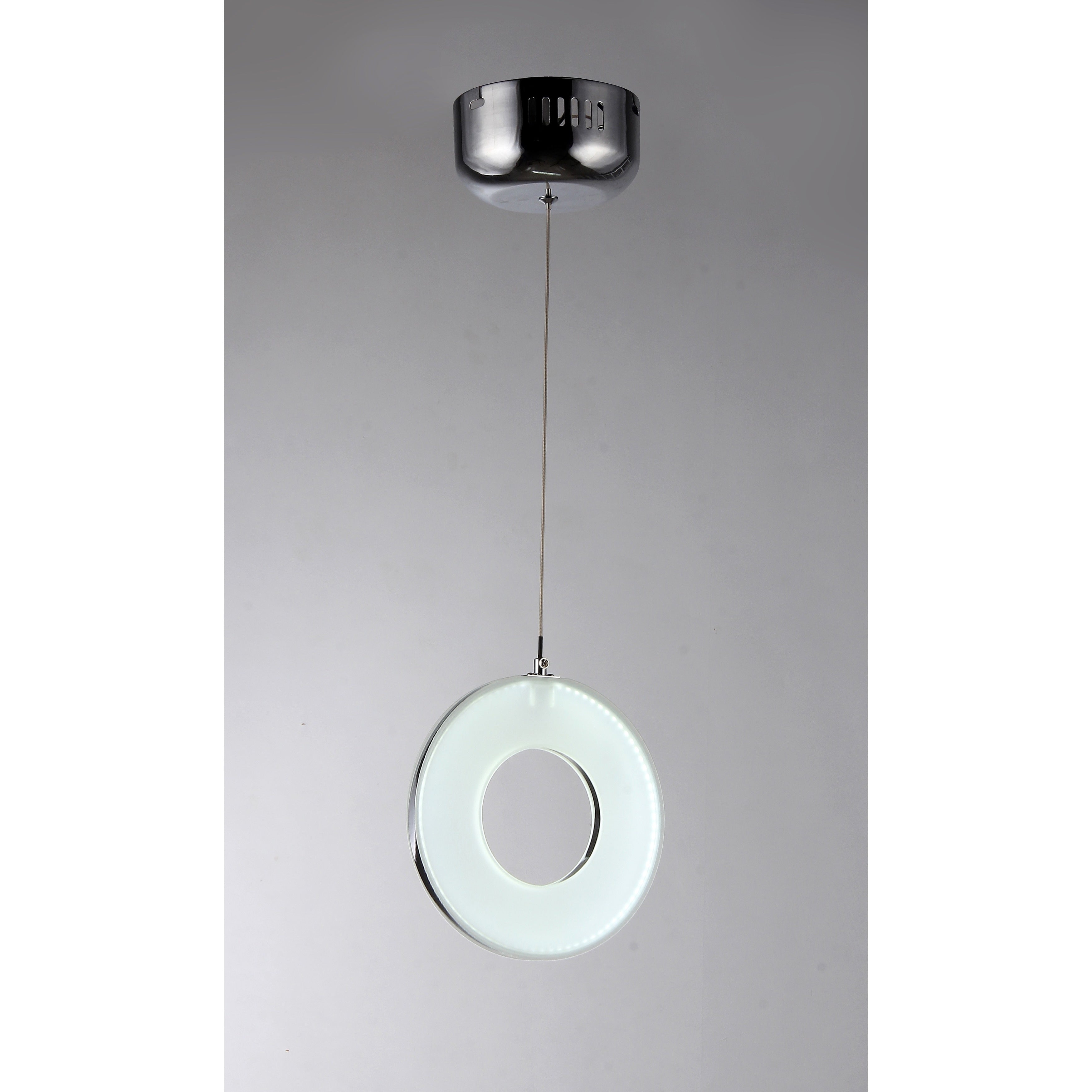 Madison 1 Light Chrome 8 Inch Led Pendant