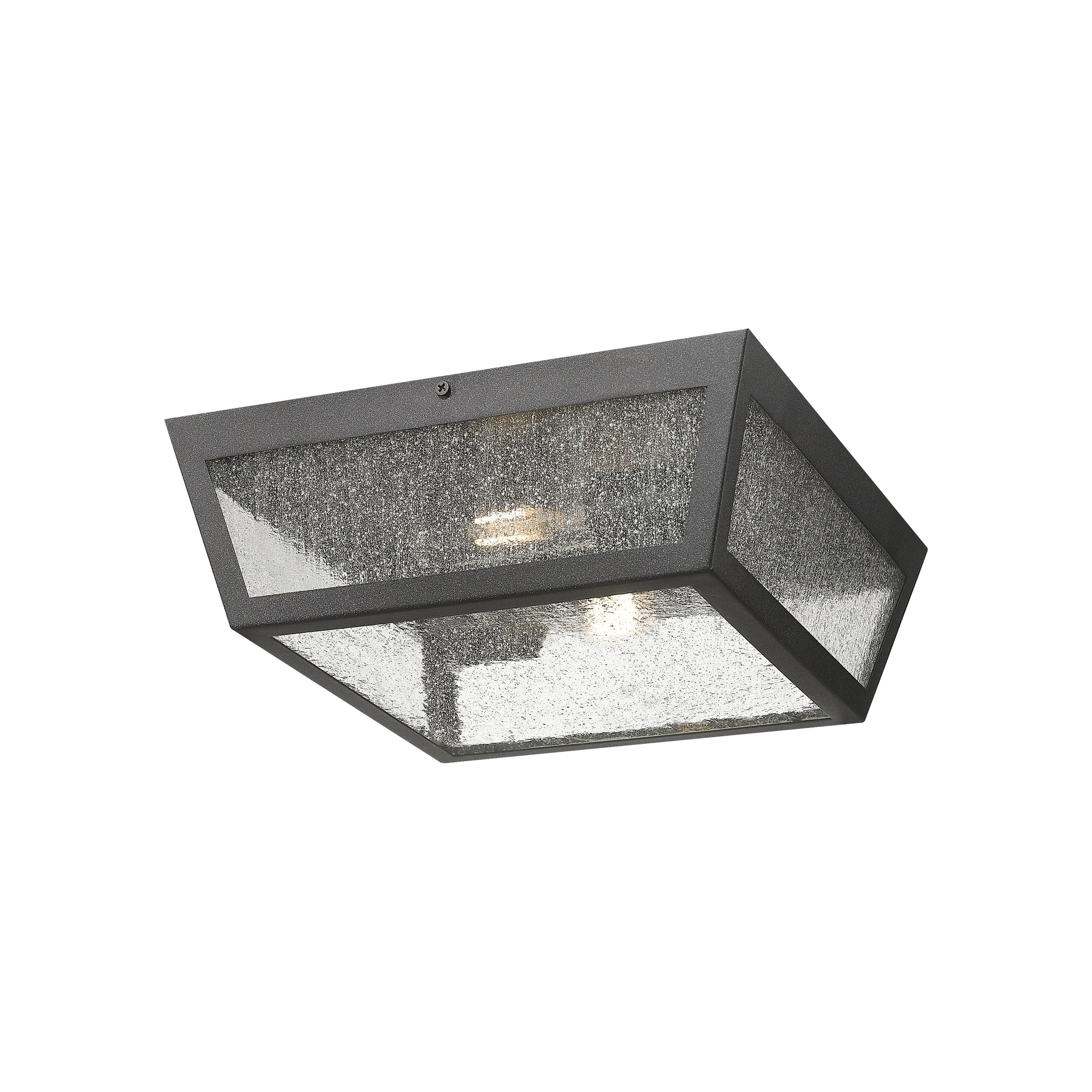 Madison 2 Light 12 Matte Black Outdoor Flush Mount N A
