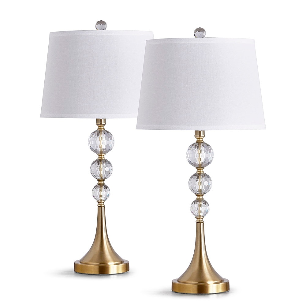 2Pcs Set 27 Madison Crystal Balls Metal Table Lamps