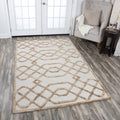 Rizzy Home Monroe Cream Wool Hand Tufted Trellis Area Rug 8 X 10