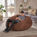 Madison Faux Suede 5 Foot Lounge Beanbag Chair By Christopher Knight Home