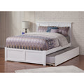 Madison White Full Flat Panel Foot Board With Urban Trundle