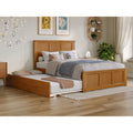 Madison Full Platform Bed With Matching Foot Board With Full Size Urban Trundle Bed