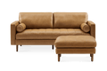 Madison Leather Sofa with Ottoman