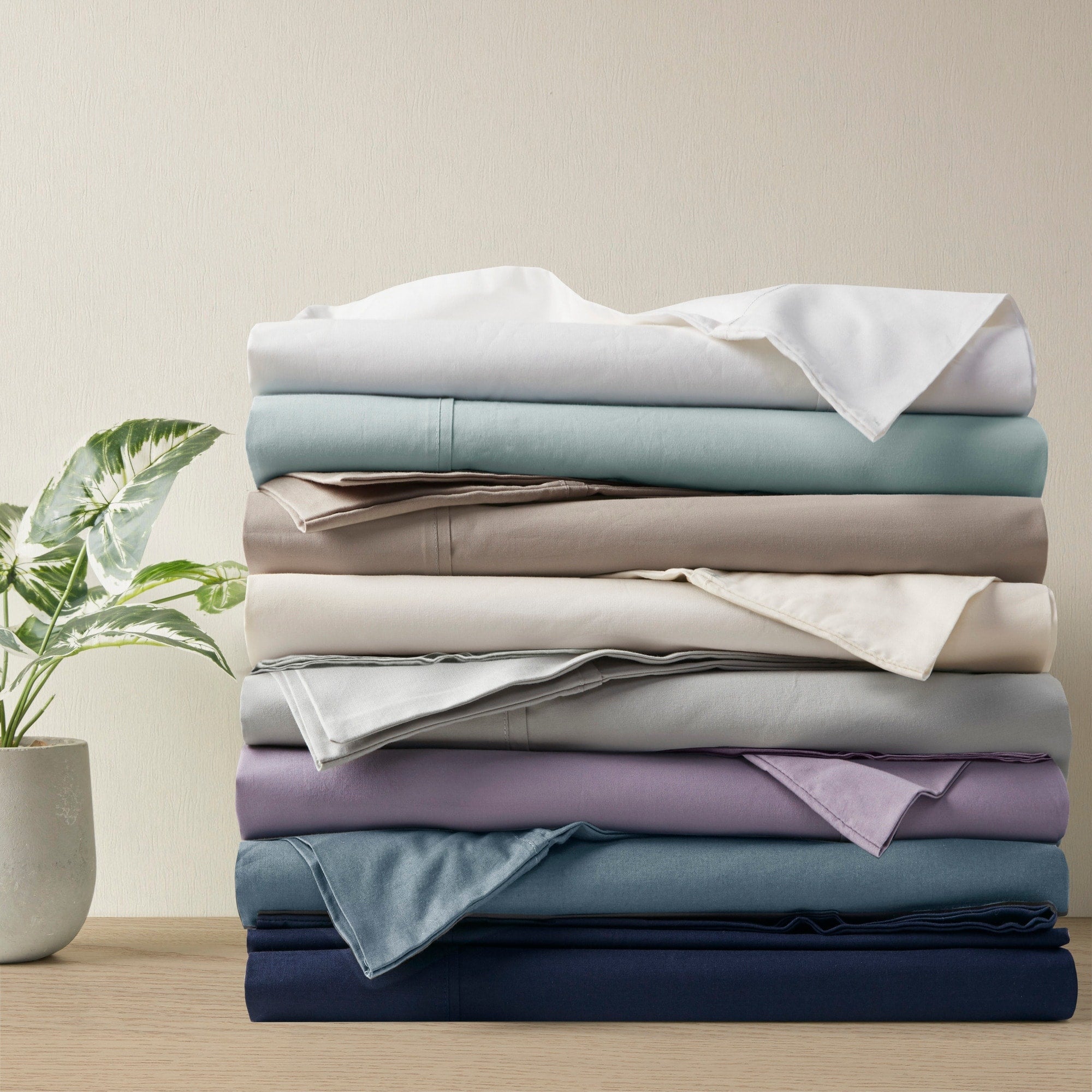 Madison Park Peached Percale Cotton Sheet Set