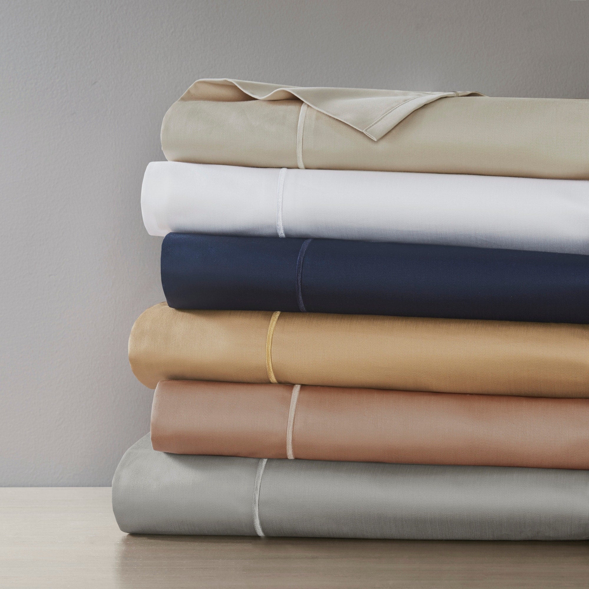 Madison Park 600 Thread Count Pima Cotton Sateen 4 Piece Sheet Set