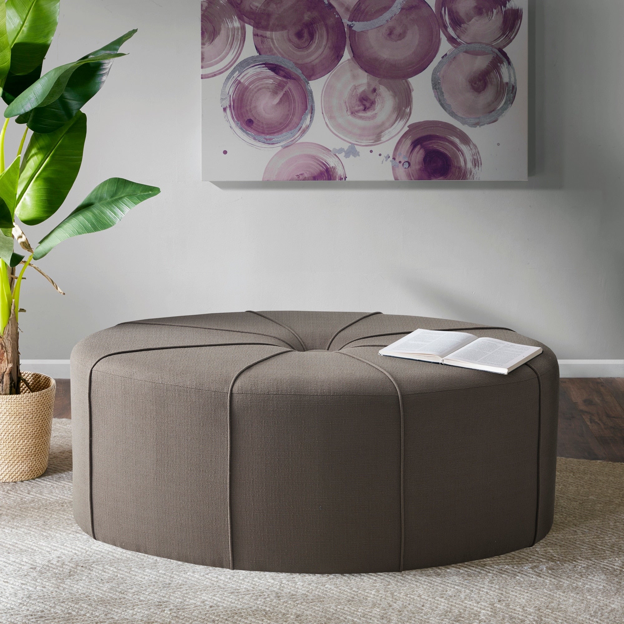 Madison Park Aberdeen Oval Ottoman 2 Color Option