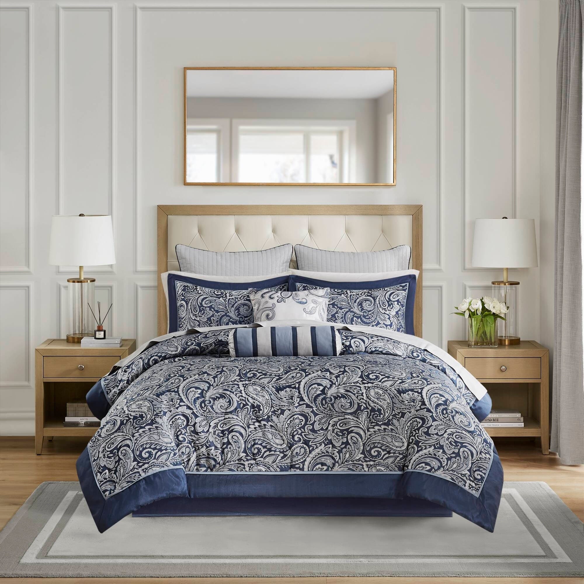 Madison Park Wellington 12 Piece Bed In A Bag With Sheet Set