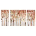 Madison Park Autumn Forest Red 3 Piece Canvas Art Palette Knife Embellishment