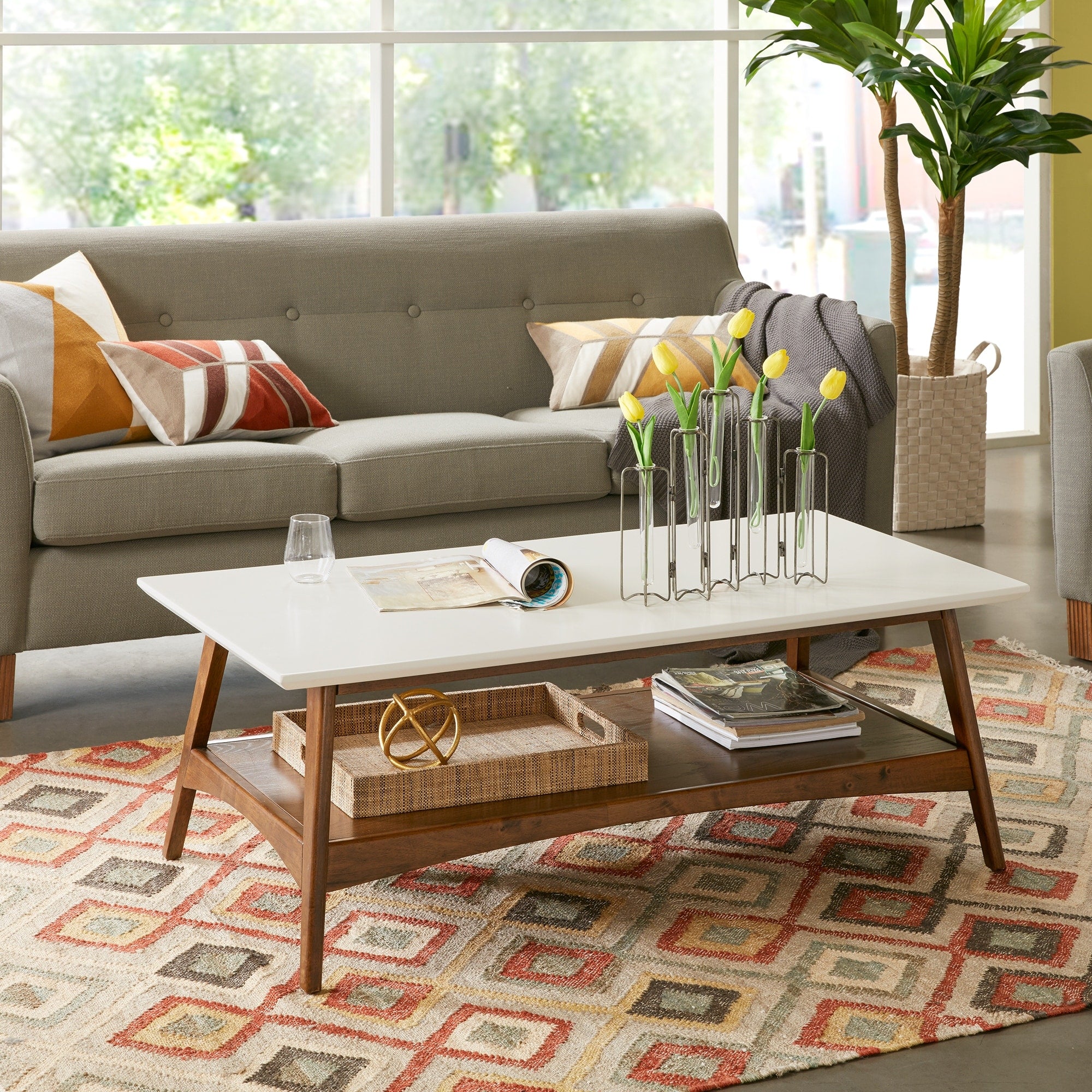 Madison Park Avalon White Pecan Coffee Table