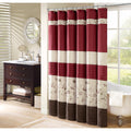 Madison Park Belle Faux Silk Embroidered Floral Shower Curtain 9 Color Option